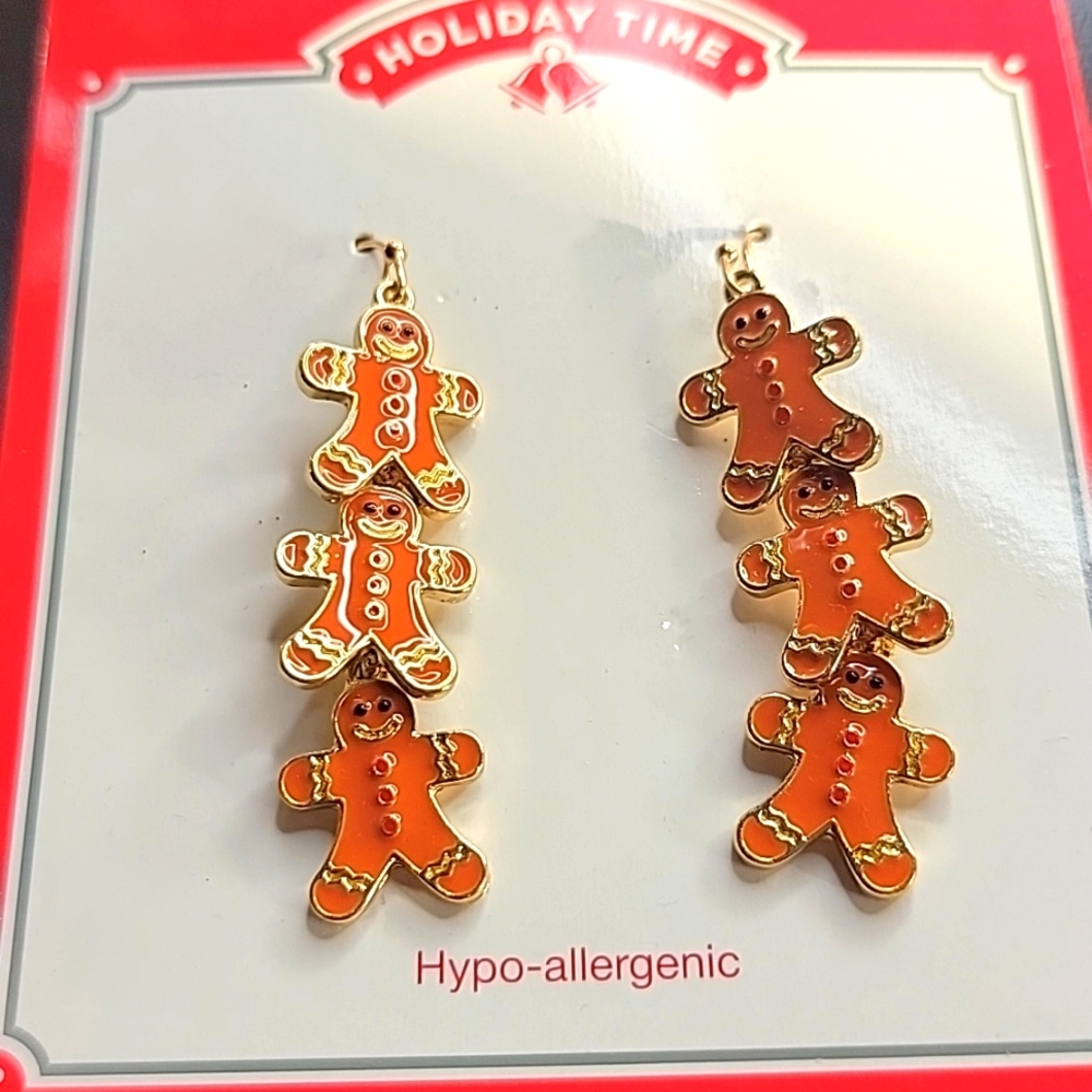Gingerbread Triple Drop Earrings